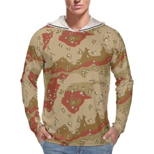 Chocolate Chip OPFOR Musoria  Sun Protection Hooded Rashguard T-Shirt