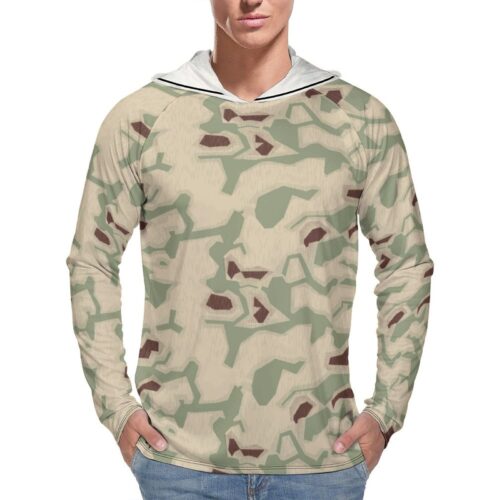 Czech Bahňák v3 Camouflage  Sun Protection Hooded Rashguard T-Shirt