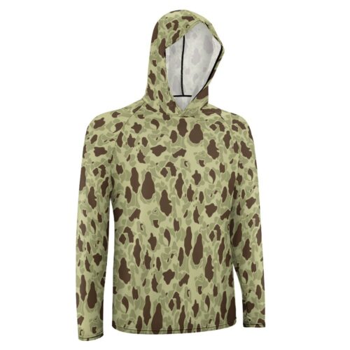 Alternative view of Iranian Airborne Frogskin Camouflage Sun Protection Hooded Rashguard T-Shirt
