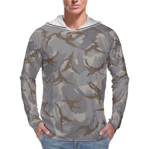 Lebanon Al Darak DPM v5 Camouflage Sun Protection Hooded Rashguard T-Shirt