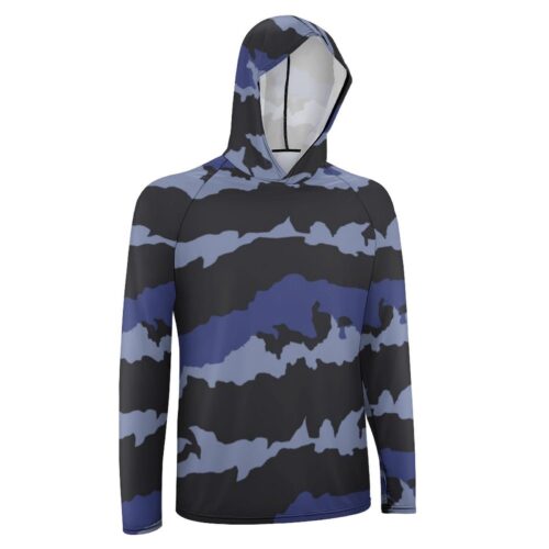 Alternative view of Gabon Police Camouflage Sun Protection Hooded Rashguard T-Shirt