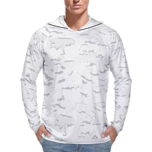 Belgian Jigsaw Snow  T-Shirt Sun Protection Hooded Rashguard T-Shirt