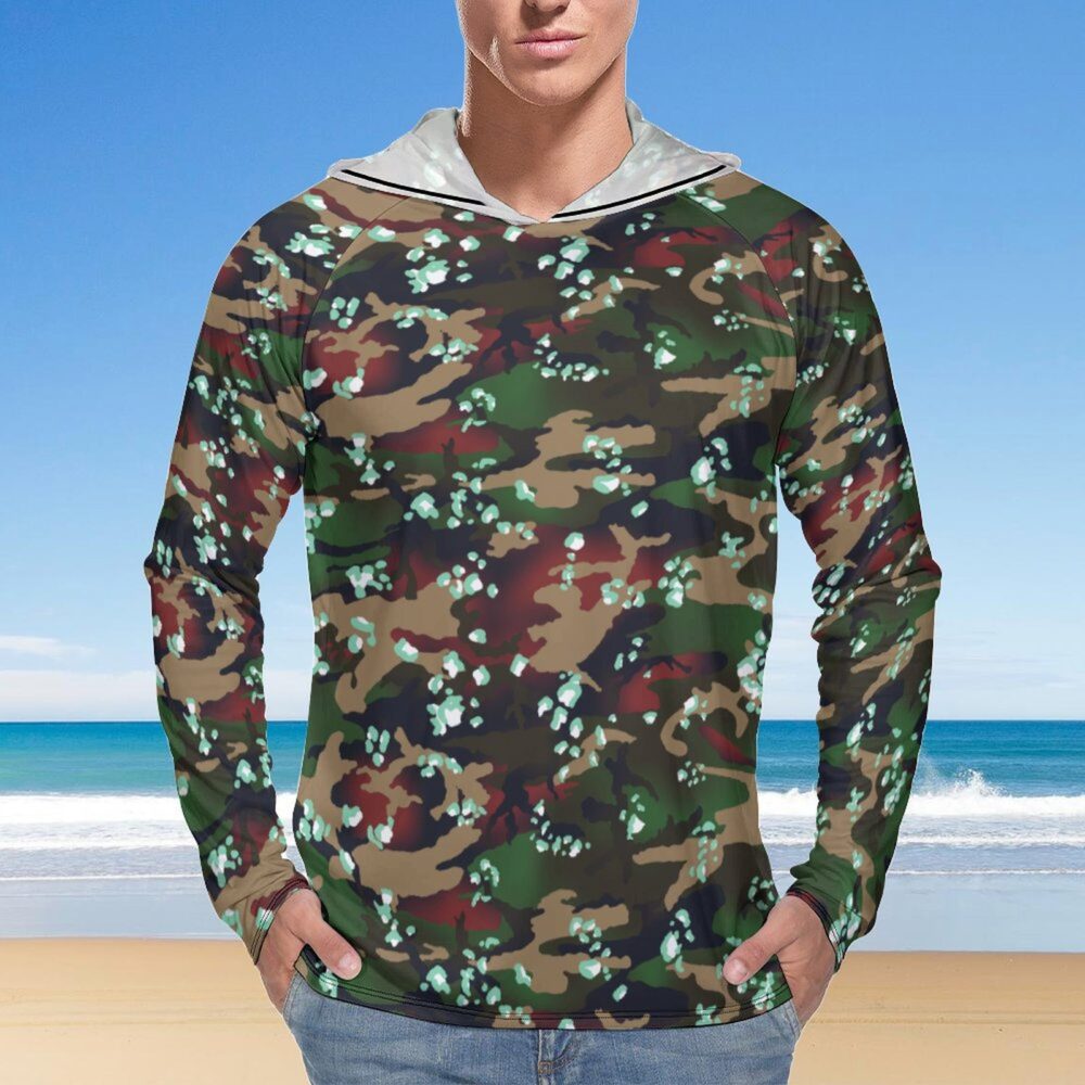 Chocolate Chip MTP Woodland Alps Sun Protection Hooded Rashguard T