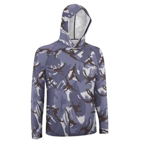 Alternative view of Kuwait Police Security Forces v1 DPM Camouflage Sun Protection Hooded Rashguard T-Shirt