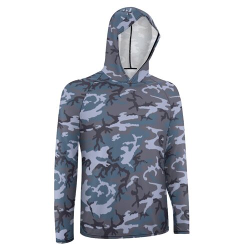Alternative view of Ecuador Air Force FAE Camouflage  Sun Protection Hooded Rashguard T-Shirt
