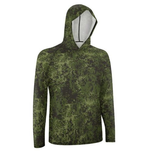 Alternative view of Danish M90 Camouflage  Sun Protection Hooded Rashguard T-Shirt