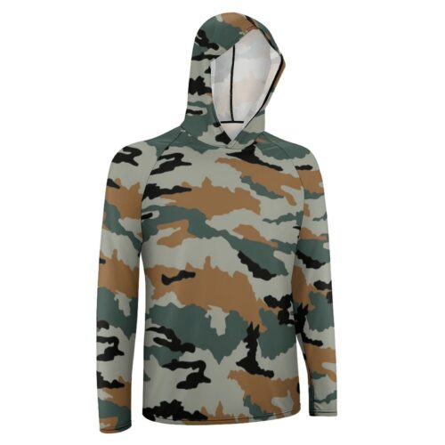 Alternative view of India PC DPM v2 Camouflage Sun Protection Hooded Rashguard T-Shirt