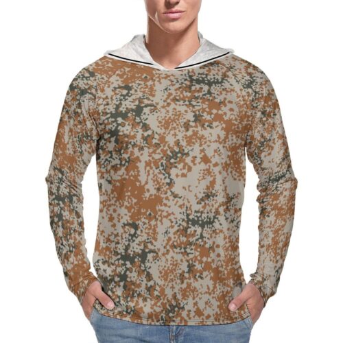 Danish M99 Desert Camouflage  Sun Protection Hooded Rashguard T-Shirt