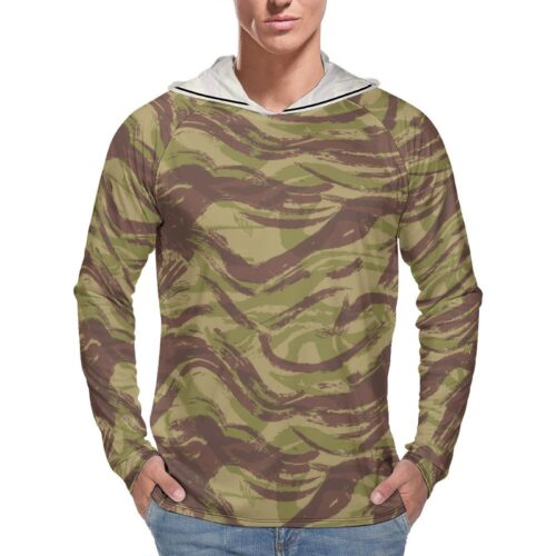French Lizard C1 Camouflage Sun Protection Hooded Rashguard T-Shirt