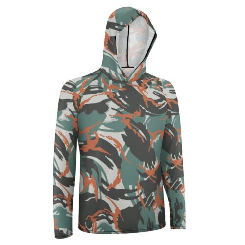 Alternative view of Lebanon Fire Brigade DPM v2 Camouflage Sun Protection Hooded Rashguard T-Shirt