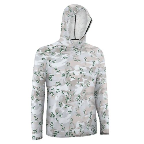 Alternative view of Chocolate Chip MTP Woodland Snow  Sun Protection Hooded Rashguard T-Shirt