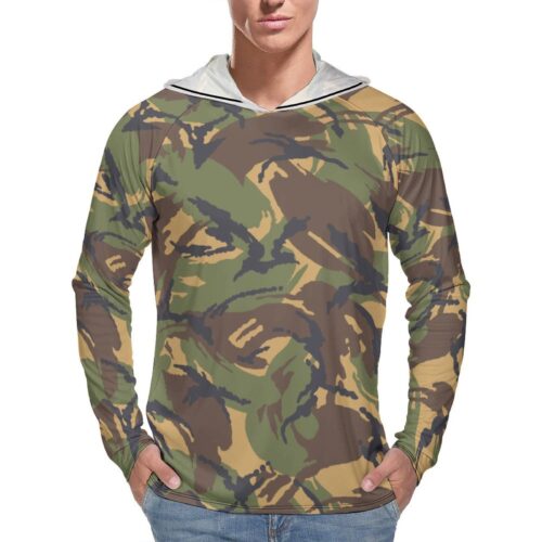Netherlands Dutch DPM Camouflage Sun Protection Hooded Rashguard T-Shirt