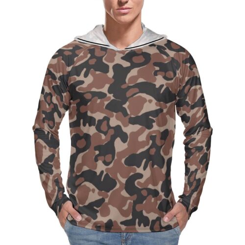 Latvian National Guard TTsKO v1 Camouflage Sun Protection Hooded Rashguard T-Shirt