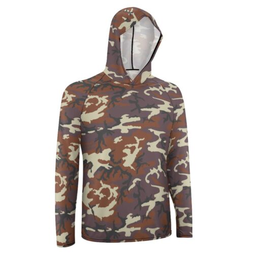 Alternative view of Ecuador GEA Camouflage  Sun Protection Hooded Rashguard T-Shirt