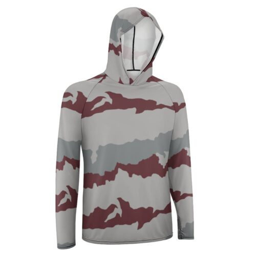 Alternative view of French Daguet v3 Desert Camouflage Sun Protection Hooded Rashguard T-Shirt