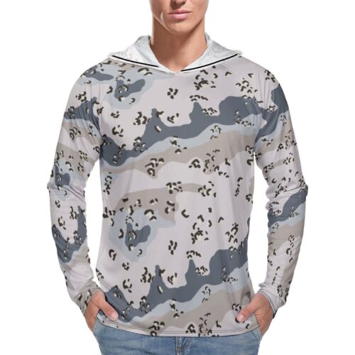 United Arab Emirates Marines Chocolate Chip Camouflage  Sun Protection Hooded Rashguard T-Shirt