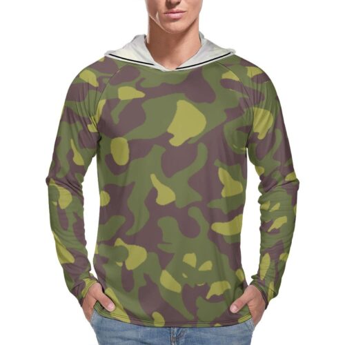 Finnish M62 Camouflage Type 2 Sun Protection Hooded Rashguard T-Shirt