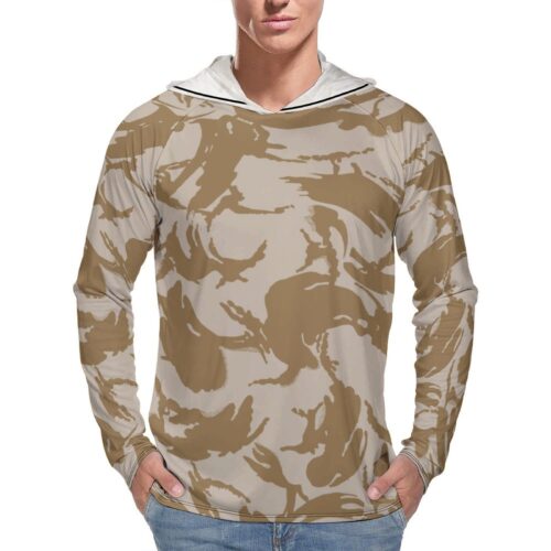 Kuwait Border Guards DPM Camouflage Sun Protection Hooded Rashguard T-Shirt