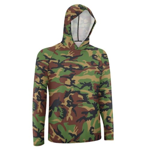 Alternative view of South Korea Tonghab V2 Camouflage Sun Protection Hooded Rashguard T-Shirt