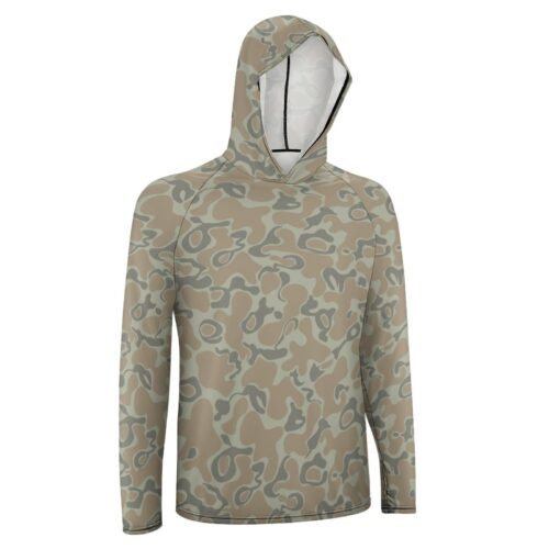 Alternative view of Latvian Border Guard TTsKO v1 Camouflage Sun Protection Hooded Rashguard T-Shirt
