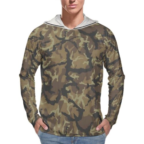 Czech Vz 95 Autumn Camouflage  Sun Protection Hooded Rashguard T-Shirt