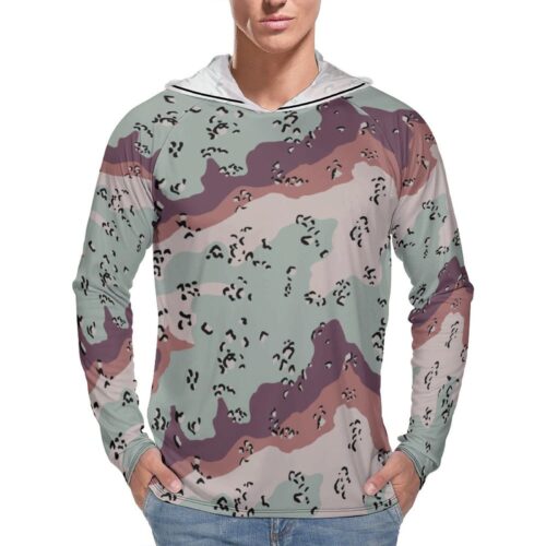 Iraqi Chocolate Chip v2  Sun Protection Hooded Rashguard T-Shirt