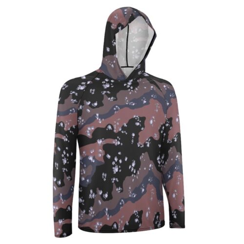 Alternative view of Chocolate Chip Space Forces  Sun Protection Hooded Rashguard T-Shirt