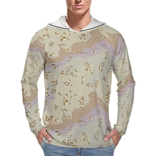 Chocolate Chip Desert MKIII  Sun Protection Hooded Rashguard T-Shirt