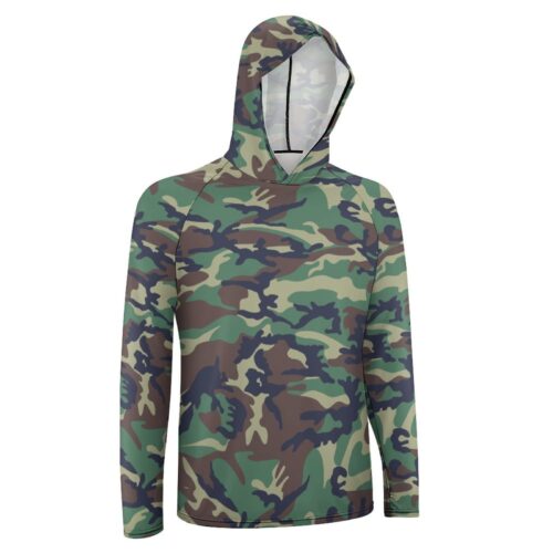 Alternative view of South Korea Tonghab V3 Camouflage Sun Protection Hooded Rashguard T-Shirt