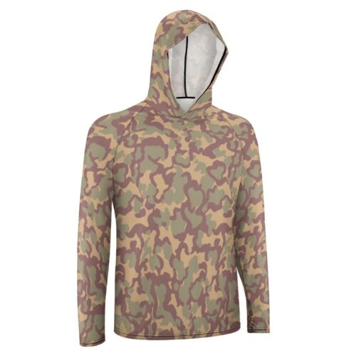Alternative view of Iranian Iran-Iraq War Panther v10 Camouflage Sun Protection Hooded Rashguard T-Shirt