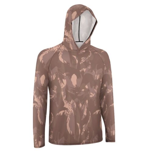 Alternative view of India Border Security Force Fern DPM Sun Protection Hooded Rashguard T-Shirt