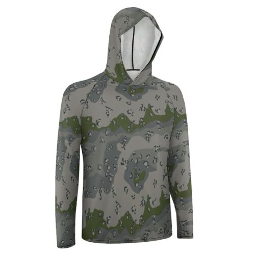 Alternative view of Chocolate Chip DPNU Dark  Sun Protection Hooded Rashguard T-Shirt