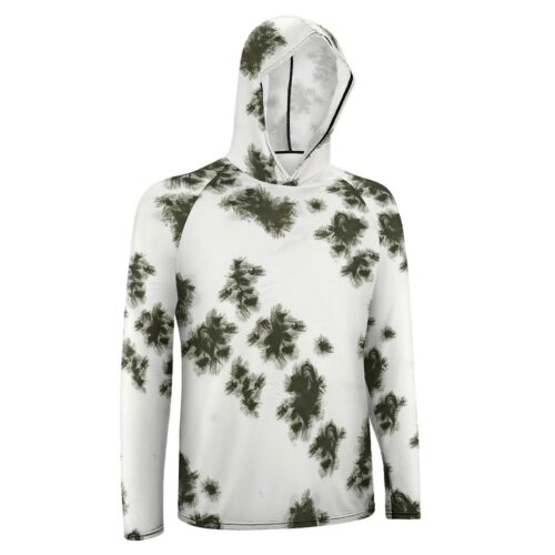 Alternative view of German Schneetarn Dense Camouflage Sun Protection Hooded Rashguard T-Shirt