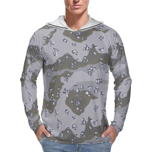 Chocolate Chip DPNU Light  Sun Protection Hooded Rashguard T-Shirt