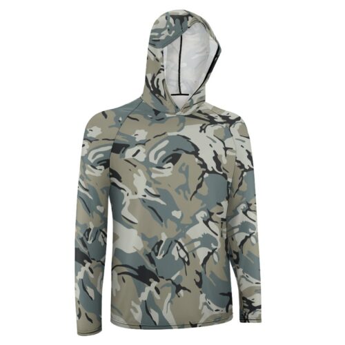 Alternative view of Bulgarian Air Force DPM Sun Protection Hooded Rashguard T-Shirt