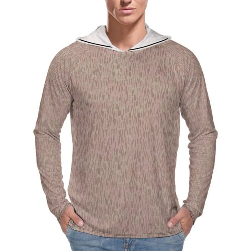 Czech Brown oblaky Clouds Rain Camouflage  Sun Protection Hooded Rashguard T-Shirt