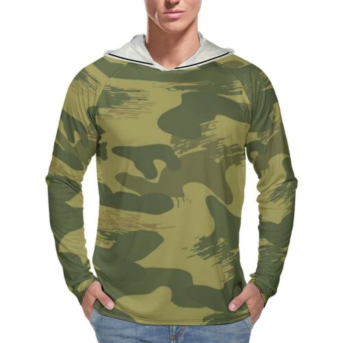 Belgian Brushstroke v2 Sun Protection Hooded Rashguard T-Shirt