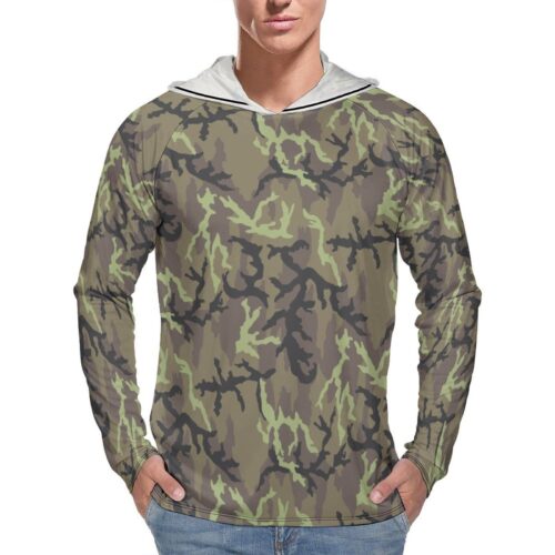 Czech Vz 85 Camouflage  Sun Protection Hooded Rashguard T-Shirt