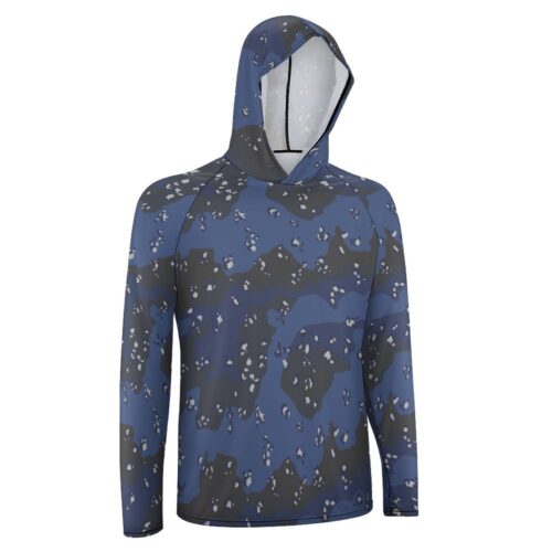 Alternative view of Chocolate Chip RAAF GPU  Sun Protection Hooded Rashguard T-Shirt