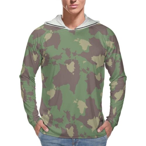 Estonian Border Guard v2 camouflage  Sun Protection Hooded Rashguard T-Shirt