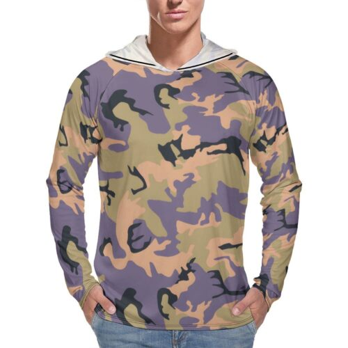 Chilean Army ERDL  Sun Protection Hooded Rashguard T-Shirt