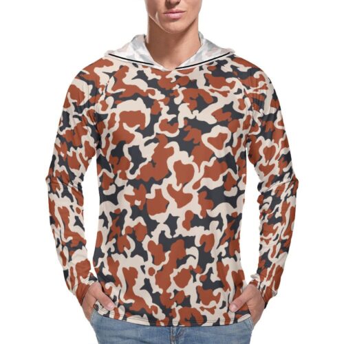 Iranian Iran-Iraq War Panther v6 Camouflage Sun Protection Hooded Rashguard T-Shirt