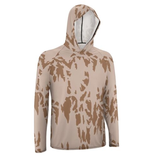 Alternative view of Czech Vz 95 Desert Camouflage  Sun Protection Hooded Rashguard T-Shirt