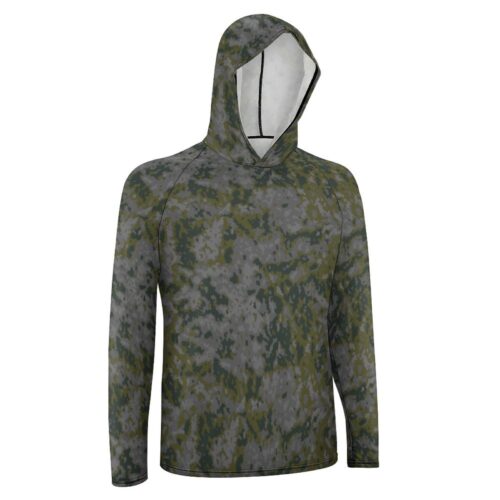 Alternative view of Finnish m05 Urban Camouflage Sun Protection Hooded Rashguard T-Shirt
