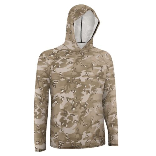 Alternative view of Chocolate Chip MTP Woodland Desert  Sun Protection Hooded Rashguard T-Shirt