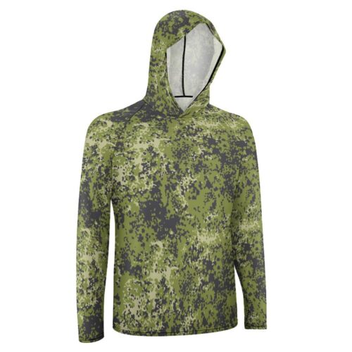 Alternative view of Danish M84 Camouflage  Sun Protection Hooded Rashguard T-Shirt