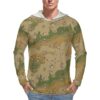 Chocolate Chip ERDL Olive  Sun Protection Hooded Rashguard T-Shirt