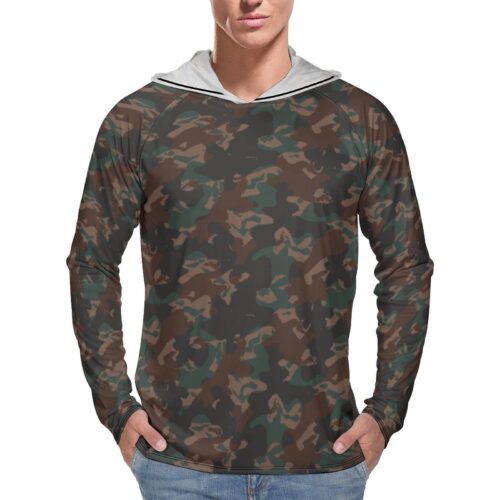 Hungary Fenox bišćanka Camouflage Sun Protection Hooded Rashguard T-Shirt