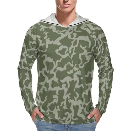 Iranian Iran-Iraq War Panther v1 Camouflage Sun Protection Hooded Rashguard T-Shirt
