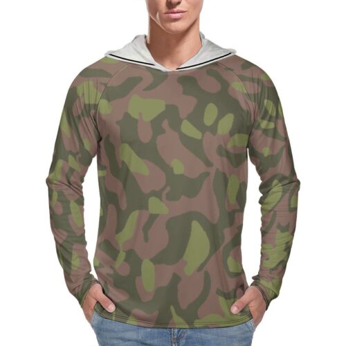 Finnish M62 Camouflage Type 1 Sun Protection Hooded Rashguard T-Shirt